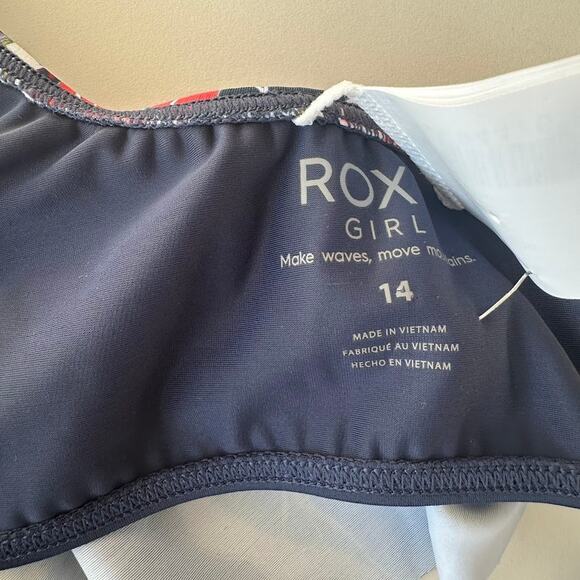 NWOT Roxy Girls Brightmoonlight Flutter Floral Bikini Top Size 14 ERGX203380 - Picture 5 of 7